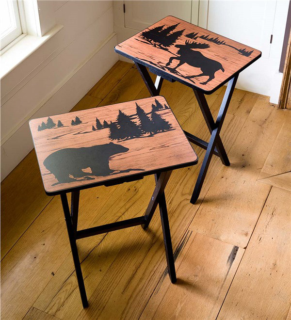 Rustic tv trays discount